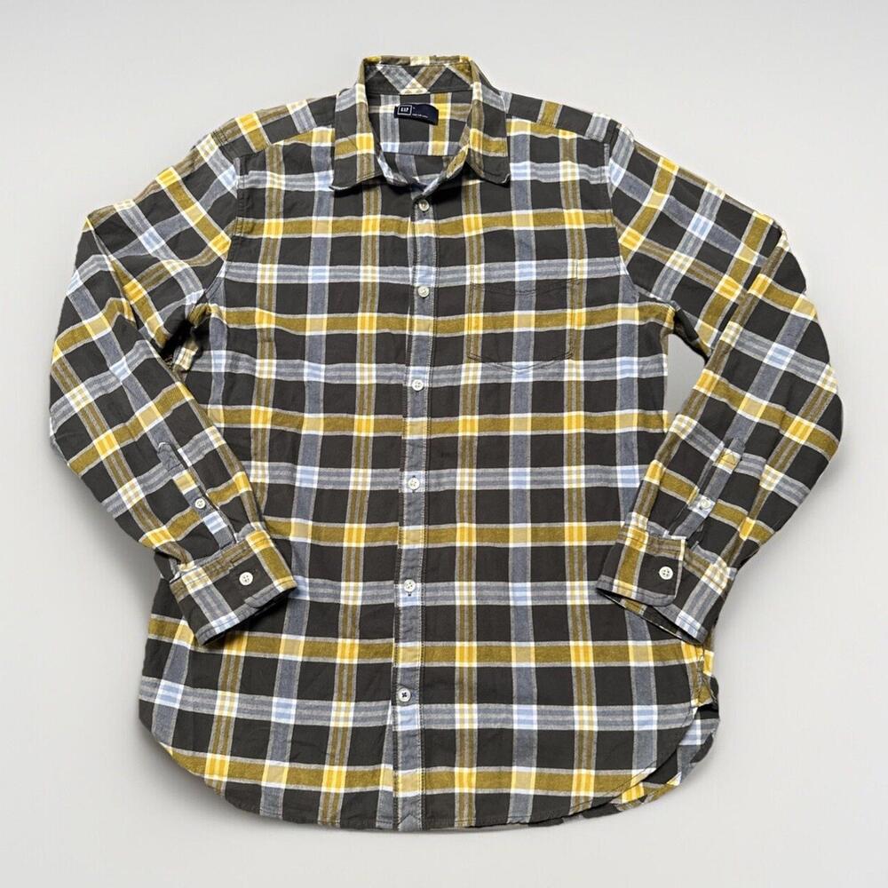 Gap‎ Men's Flannel Shirt Yellow Large